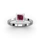 5 - Elcie Princess Cut Rhodolite Garnet Solitaire Engagement Ring 