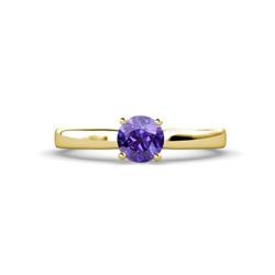 Annora Iolite Solitaire Engagement Ring Iolite Womens Solitaire Engagement Ring ct K Yellow Gold