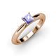 4 - Akila Princess Cut Tanzanite Solitaire Engagement Ring 
