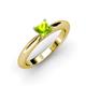 4 - Akila Princess Cut Peridot Solitaire Engagement Ring 