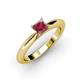 4 - Akila Princess Cut Rhodolite Garnet Solitaire Engagement Ring 