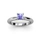 3 - Akila Princess Cut Tanzanite Solitaire Engagement Ring 