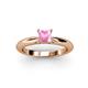 3 - Akila Princess Cut Pink Tourmaline Solitaire Engagement Ring 