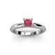 3 - Akila Princess Cut Rhodolite Garnet Solitaire Engagement Ring 