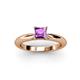 3 - Akila Princess Cut Amethyst Solitaire Engagement Ring 