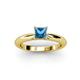 3 - Akila Princess Cut Blue Topaz Solitaire Engagement Ring 