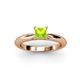 3 - Akila Princess Cut Peridot Solitaire Engagement Ring 