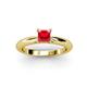 3 - Akila Princess Cut Red Garnet Solitaire Engagement Ring 