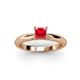 3 - Akila Princess Cut Red Garnet Solitaire Engagement Ring 