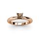 3 - Akila Princess Cut Smoky Quartz Solitaire Engagement Ring 