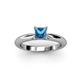3 - Akila Princess Cut Blue Topaz Solitaire Engagement Ring 
