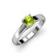 3 - Aveza 6.50 mm Round Peridot Solitaire Engagement Ring 