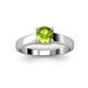 2 - Aveza 6.50 mm Round Peridot Solitaire Engagement Ring 