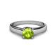 1 - Aveza 6.50 mm Round Peridot Solitaire Engagement Ring 