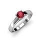 3 - Aveza 6.00 mm Round Ruby Solitaire Engagement Ring 