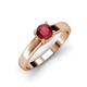 3 - Aveza 6.00 mm Round Ruby Solitaire Engagement Ring 