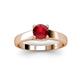 2 - Aveza 6.00 mm Round Ruby Solitaire Engagement Ring 