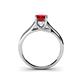 4 - Aveza 6.00 mm Round Ruby Solitaire Engagement Ring 