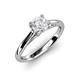 4 - Nitsa 6.00 mm Round White Sapphire Solitaire Engagement Ring 