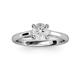 3 - Nitsa 6.00 mm Round White Sapphire Solitaire Engagement Ring 