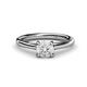 1 - Nitsa 6.00 mm Round White Sapphire Solitaire Engagement Ring 