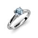 4 - Nitsa 6.50 mm Round Aquamarine Solitaire Engagement Ring 