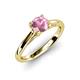4 - Nitsa 6.50 mm Round Pink Tourmaline Solitaire Engagement Ring 