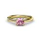 1 - Nitsa 6.50 mm Round Pink Tourmaline Solitaire Engagement Ring 