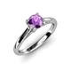 4 - Nitsa 6.50 mm Round Amethyst Solitaire Engagement Ring 