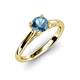 4 - Nitsa 6.50 mm Round Blue Topaz Solitaire Engagement Ring 