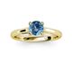 3 - Nitsa 6.50 mm Round Blue Topaz Solitaire Engagement Ring 
