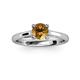 3 - Nitsa 6.50 mm Round Citrine Solitaire Engagement Ring 