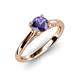 4 - Nitsa 6.50 mm Round Iolite Solitaire Engagement Ring 