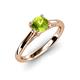 4 - Nitsa 6.50 mm Round Peridot Solitaire Engagement Ring 