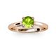 3 - Nitsa 6.50 mm Round Peridot Solitaire Engagement Ring 