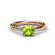 1 - Nitsa 6.50 mm Round Peridot Solitaire Engagement Ring 