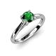 4 - Nitsa 6.00 mm Round Emerald Solitaire Engagement Ring 