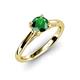 4 - Nitsa 6.00 mm Round Emerald Solitaire Engagement Ring 