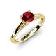 4 - Nitsa 6.00 mm Round Ruby Solitaire Engagement Ring 