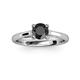 3 - Nitsa 6.00 mm Round Black Diamond Solitaire Engagement Ring 