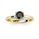 3 - Nitsa 6.00 mm Round Black Diamond Solitaire Engagement Ring 
