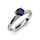 4 - Nitsa 6.00 mm Round Blue Sapphire Solitaire Engagement Ring 