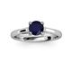 3 - Nitsa 6.00 mm Round Blue Sapphire Solitaire Engagement Ring 