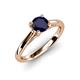 4 - Nitsa 6.00 mm Round Blue Sapphire Solitaire Engagement Ring 