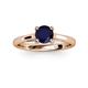 3 - Nitsa 6.00 mm Round Blue Sapphire Solitaire Engagement Ring 