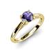 4 - Nitsa 6.50 mm Round Iolite Solitaire Engagement Ring 