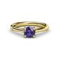 1 - Nitsa 6.50 mm Round Iolite Solitaire Engagement Ring 