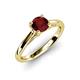 4 - Nitsa 6.50 mm Round Red Garnet Solitaire Engagement Ring 