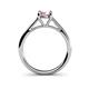 5 - Nitsa 6.50 mm Round Pink Tourmaline Solitaire Engagement Ring 