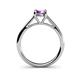 5 - Nitsa 6.50 mm Round Amethyst Solitaire Engagement Ring 